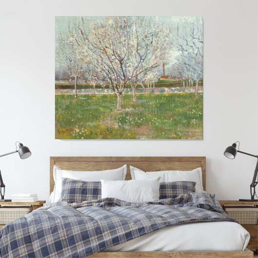 Vincent van Gogh - Boomgaard in bloei Canvas Afdruk (Insitu (Slaapkamer))