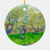 Vincent van Gogh Boomgaard in Blossom Keramisch Ornament (Achterkant)