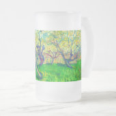 Vincent van Gogh Boomgaard in Blossom Matglas Bierpul (Voorkant rechts)