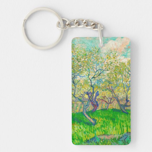 Vincent van Gogh Boomgaard in Blossom Sleutelhanger (Voorkant)