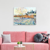 Vincent Van Gogh - Boomgaard met perzikbomen Canvas Afdruk (Insitu (Woonkamer))