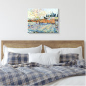 Vincent Van Gogh - Boomgaard met perzikbomen Canvas Afdruk (Insitu (Slaapkamer))