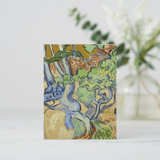 Vincent van Gogh - boomwortels Briefkaart (Staand voorkant)