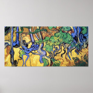 Vincent Van Gogh - Boomwortels en stammen Fijne Ku Poster