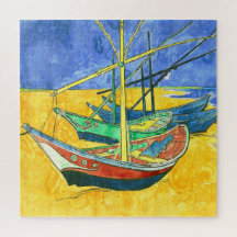 Vincent van Gogh Boten bij Saintes-Marie aquarel