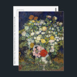 Vincent van Gogh - Bouquet van Bloemen in een Vase Briefkaart<br><div class="desc">Bouquet of Flowers in a Vase / Chrysanthemums and Wild Flowers in a Vase - Vincent van Gogh,  Oil on Canvas,  1890</div>