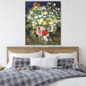 Vincent van Gogh - Bouquet van Bloemen in een Vase Canvas Afdruk (Insitu (Slaapkamer))
