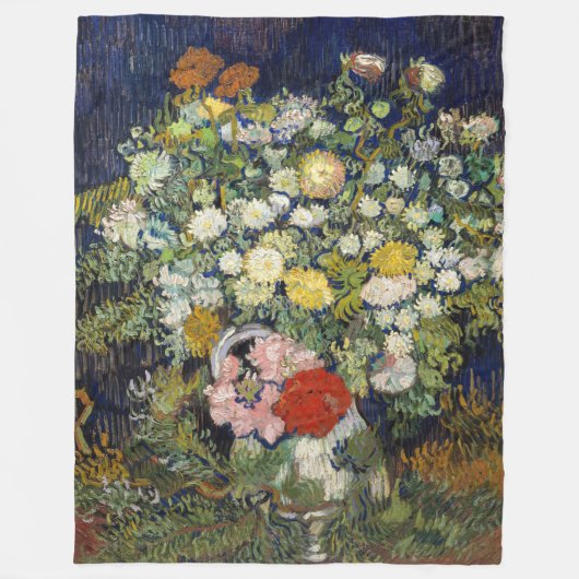 Vincent van Gogh - Bouquet van Bloemen in een Vase Fleece Deken (Voorkant)