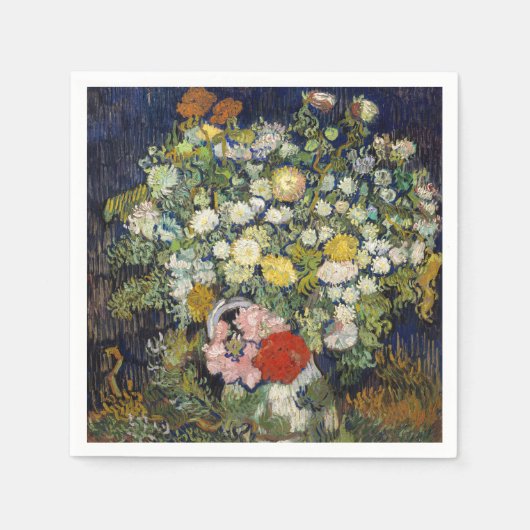 Vincent van Gogh - Bouquet van Bloemen in een Vase Servet (Voorkant)