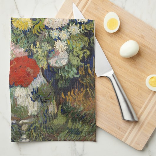 Vincent van Gogh - Bouquet van Bloemen in een Vase Theedoek (Quarter Fold)