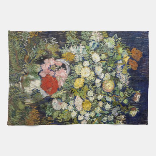 Vincent van Gogh - Bouquet van Bloemen in een Vase Theedoek (Horizontaal)