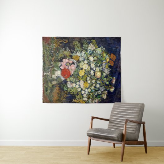 Vincent van Gogh - Bouquet van Bloemen in een Vase Wandkleed (In Situ (horizontaal))