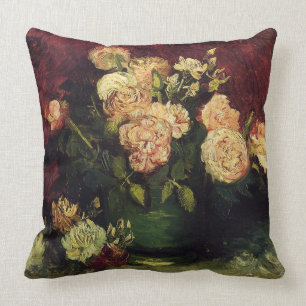 Vincent van Gogh-Bowl met pony's en Rozen Kussen