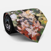 Vincent van Gogh - Bowl met Zinnias Fine Art Stropdas (Opgerold)