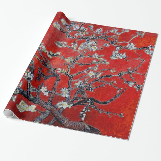 Vincent van Gogh Branches met Almond Blossom Cadeaupapier (Uitgerold)