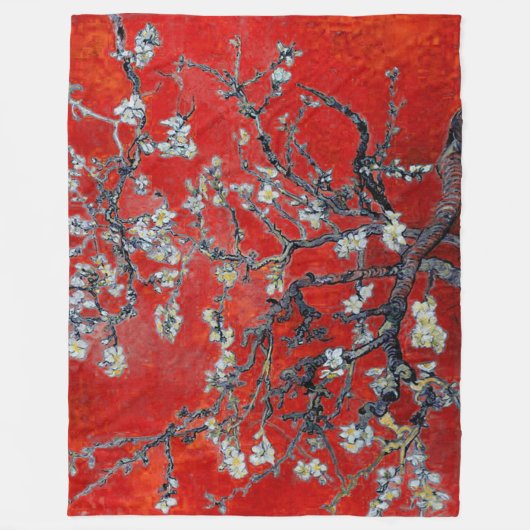 Vincent van Gogh ~ Branches met Almond Blossom Fleece Deken (Voorkant)