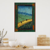 Vincent van Gogh Bridge in Rain (na Hiroshige) Poster (Keuken)