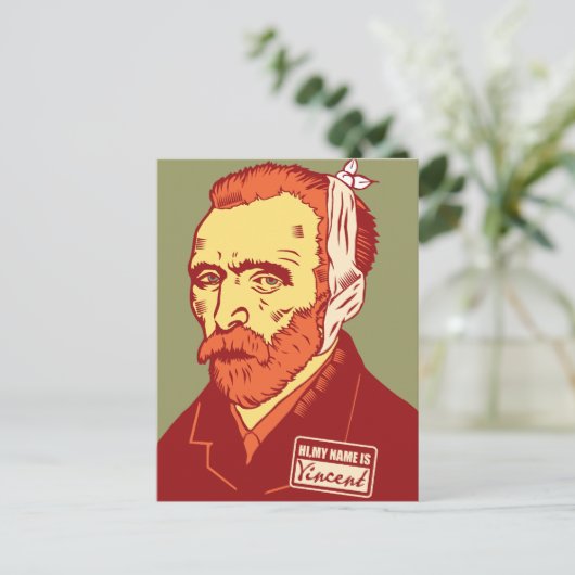 Vincent Van Gogh Briefkaart (Staand voorkant)
