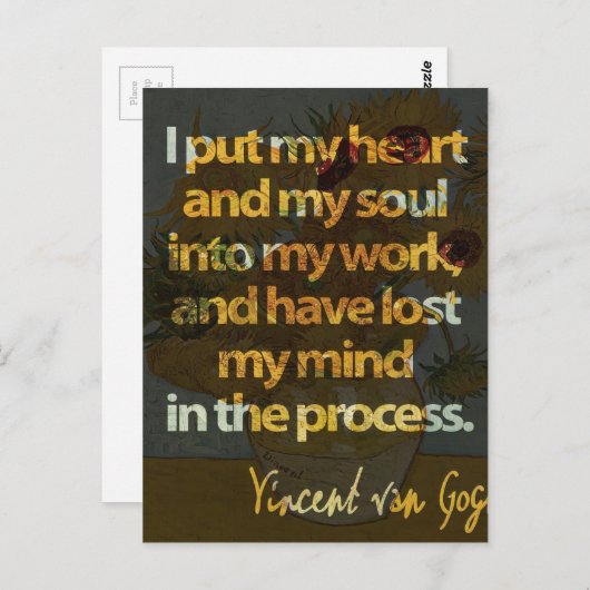 Vincent Van Gogh Briefkaart (Voorkant / Achterkant)