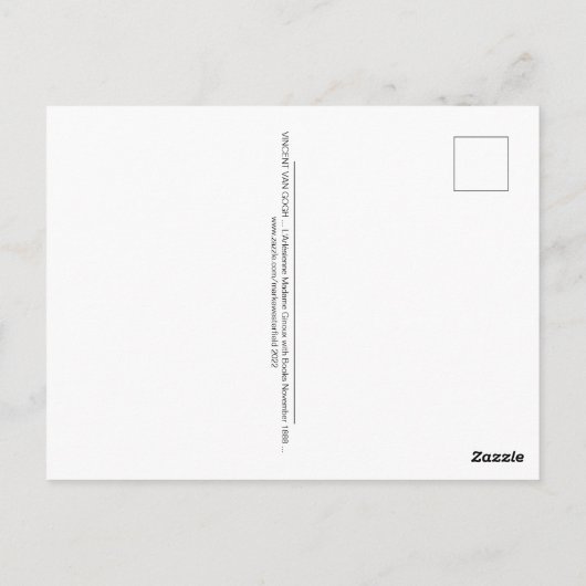 VINCENT VAN GOGH ... BRIEFKAART (Achterkant)