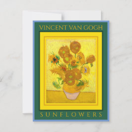VINCENT VAN GOGH ... BRIEFKAART VAN SUNFLOWERS