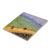 Vincent van Gogh - Brug in de Japanse regenkunst Tegeltje (Zijkant)