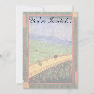 Vincent Van Gogh - Brug in de regen Japanse Kunst Kaart