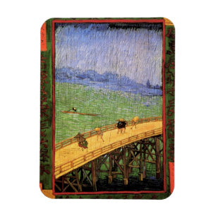 Vincent Van Gogh - Brug in de regen Japanse Kunst Magneet