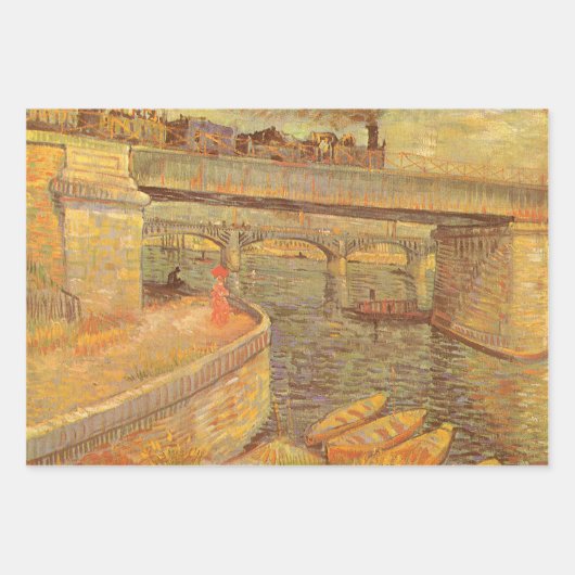 Vincent van Gogh Bruggen over de Seine Asnières Inpakpapier Vel (Voorkant 3)