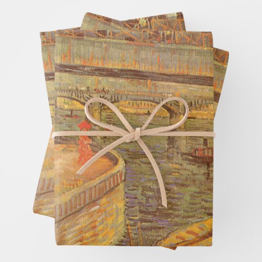 Vincent van Gogh Bruggen over de Seine Asnières Inpakpapier Vel (In situ)