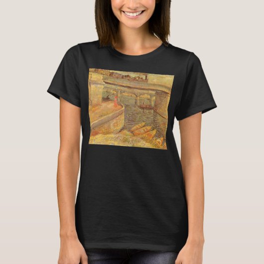 Vincent van Gogh Bruggen over de Seine Asnières T-shirt (Voorkant)