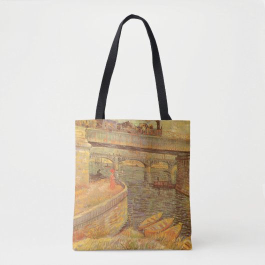 Vincent van Gogh Bruggen over de Seine Asnières Tote Bag (Voorkant)