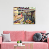 Vincent Van Gogh - Bruggen over de Seine Canvas Afdruk (Insitu (Woonkamer))
