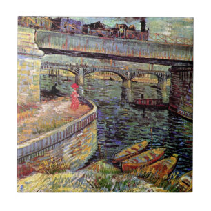 Vincent Van Gogh - Bruggen over de Seine Tegeltje