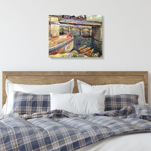 Vincent Van Gogh - Bruggen over de zee Canvas Afdruk (Insitu (Slaapkamer))