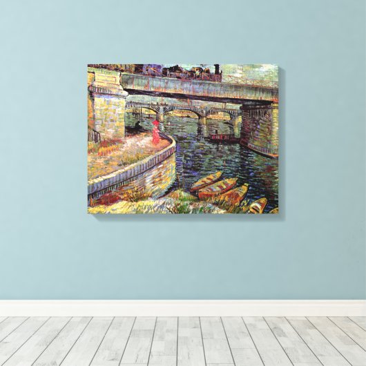Vincent Van Gogh - Bruggen over de zee Canvas Afdruk (Insitu (Houten vloer))