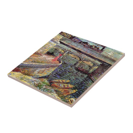 Vincent Van Gogh - Bruggen over de zee Tegeltje (Zijkant)