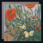 Vincent van Gogh - Butterflies en Poppies Automagneet<br><div class="desc">Butterflies and Poppies - Vincent van Gogh,  Oil on Canvas,  1890</div>