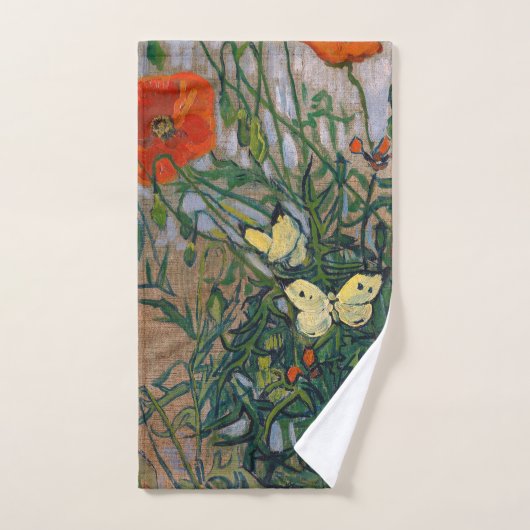 Vincent van Gogh - Butterflies en Poppies Bad Handdoek (Handdoek)