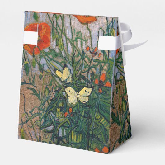 Vincent van Gogh - Butterflies en Poppies Bedankdoosjes (Achterkant)