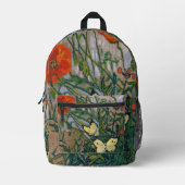 Vincent van Gogh - Butterflies en Poppies Bedrukte Rugzak (Voorkant)