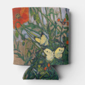 Vincent van Gogh - Butterflies en Poppies Blikjeskoeler (Achterkant)