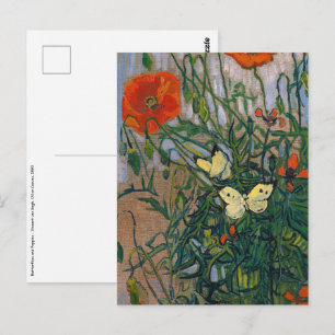 Vincent van Gogh - Butterflies en Poppies Briefkaart