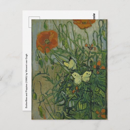 Vincent van Gogh - Butterflies en Poppies Briefkaart (Voorkant / Achterkant)