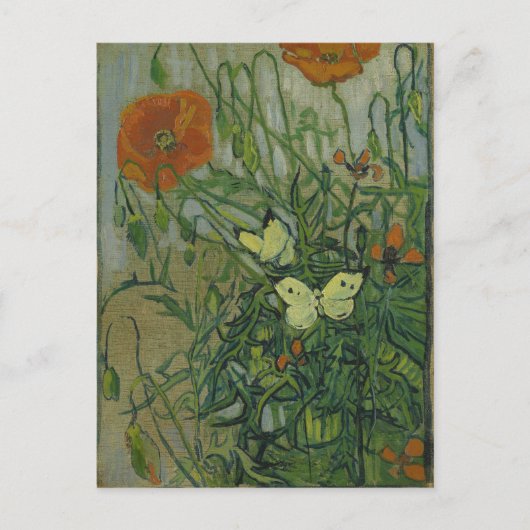 Vincent van Gogh - Butterflies en Poppies Briefkaart (Voorkant)