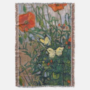 Vincent van Gogh - Butterflies en Poppies Deken