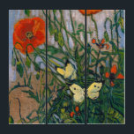 Vincent van Gogh - Butterflies en Poppies Drieluik<br><div class="desc">Butterflies and Poppies - Vincent van Gogh,  Oil on Canvas,  1890</div>