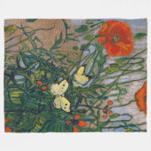 Vincent van Gogh - Butterflies en Poppies Fleece Deken (Voorkant (Horizontaal))