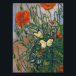Vincent van Gogh - Butterflies en Poppies Foto Afdruk<br><div class="desc">Butterflies and Poppies - Vincent van Gogh,  Oil on Canvas,  1890</div>