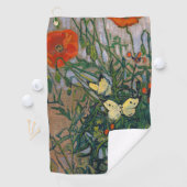 Vincent van Gogh - Butterflies en Poppies Golfhanddoek (Insitu)